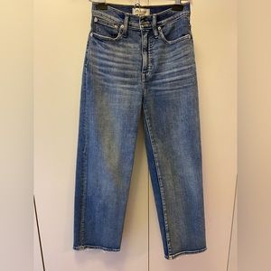 Madewell slim wide leg crop jeans